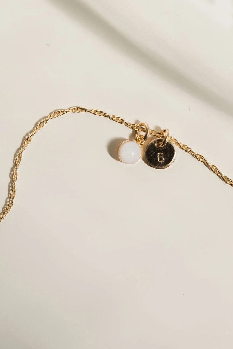 Moedermelk armband Twist - Initiaal