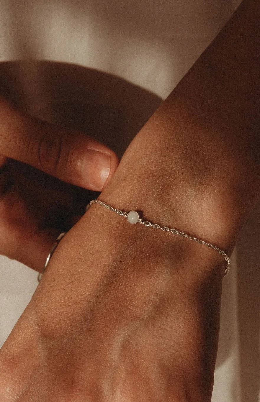 AS - Armband - Sterling Silver - Steen 4 mm